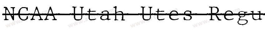 NCAA Utah Utes Regul字体转换